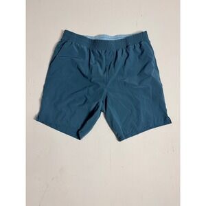 Shinesty Ball Hammock Men XL Teal Blue Lined Athletic Gym Running Shorts 7"